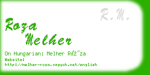 roza melher business card